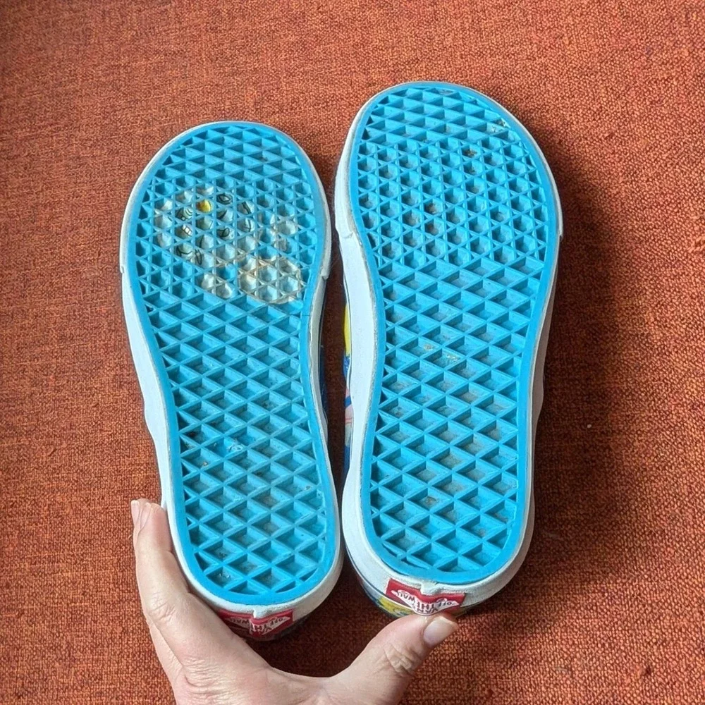 Vans x SpongeBob SquarePants Alohabob Slip-On Blue Character Print Sneakers Sz 8